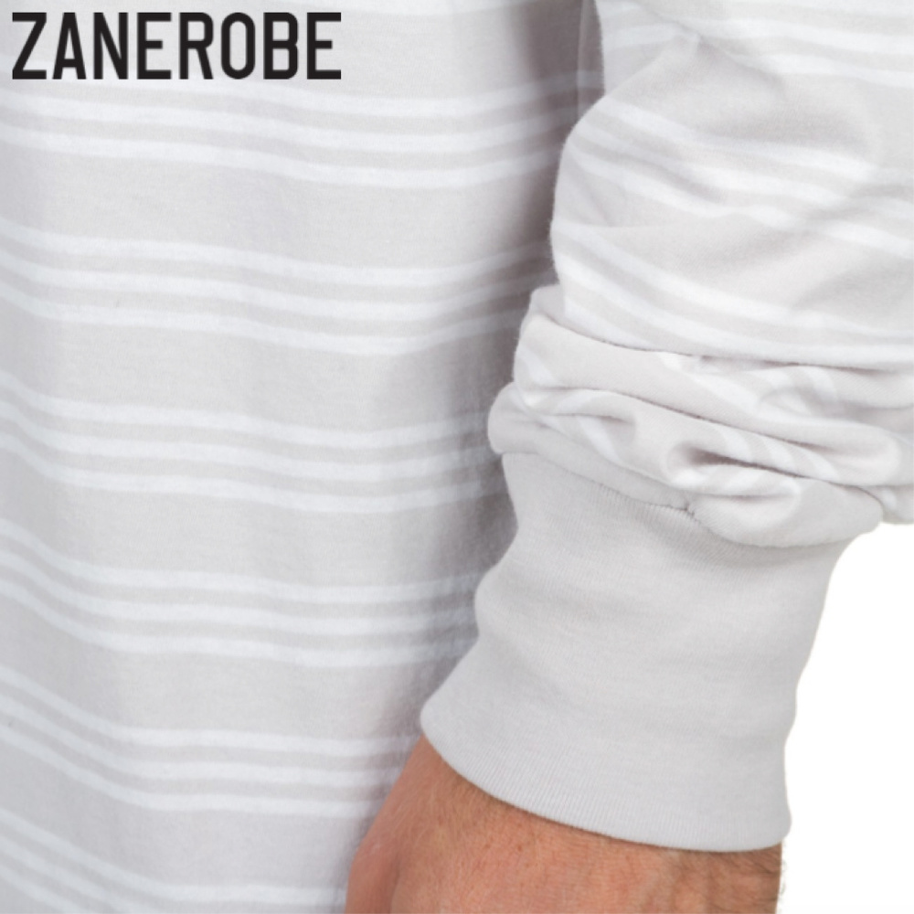 ZANEROBE - Rugger Long Sleeve Tee (STONE/WHITE) - Picture 4 of 8